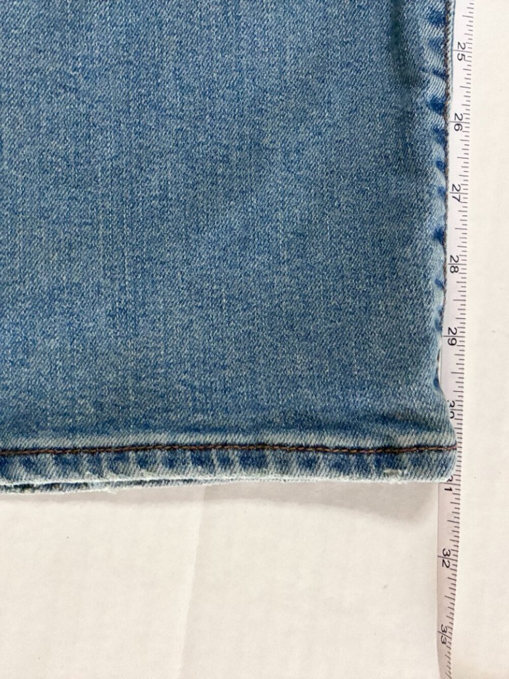 Levi's Ribcage Straight Ankle Jeans Button Fly - W27 L32 - Light Wash - Picture 8 of 10